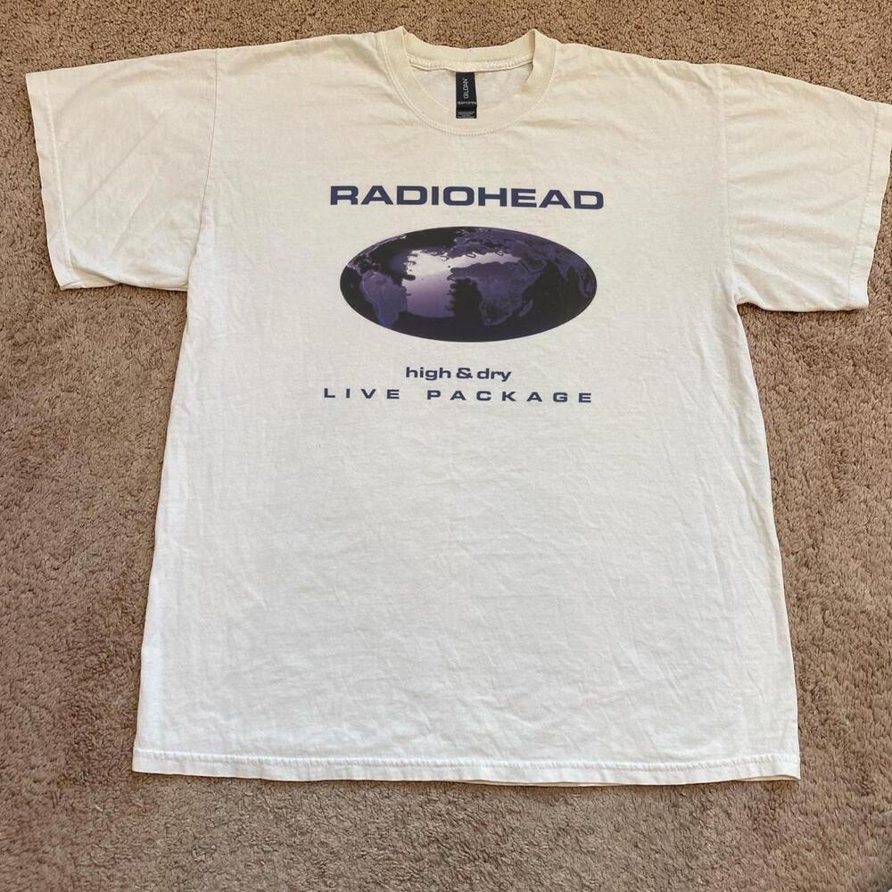 Radiohead High Dry Live Package White Cotton T Shirt